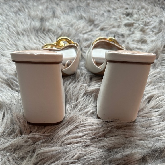 Express Chain Strap Block Heel Mule Sandals - sz 9.5 - Picture 4 of 7